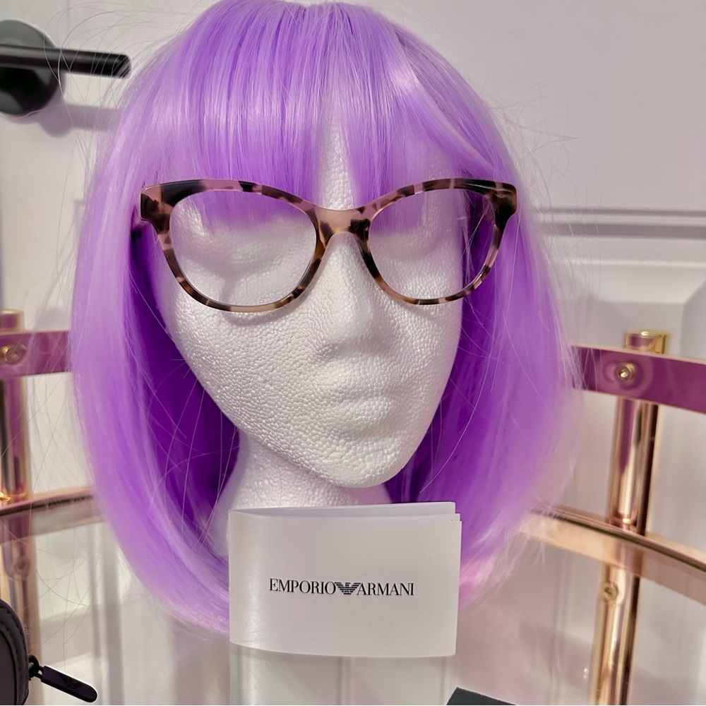 Emporio Armani Tortoise Shell Frames-Pink Optical Glasses-Cat Eye